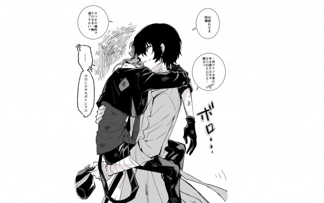 Обои картинки фото аниме, bungou stray dogs, бродячие, псы, литературные, гении