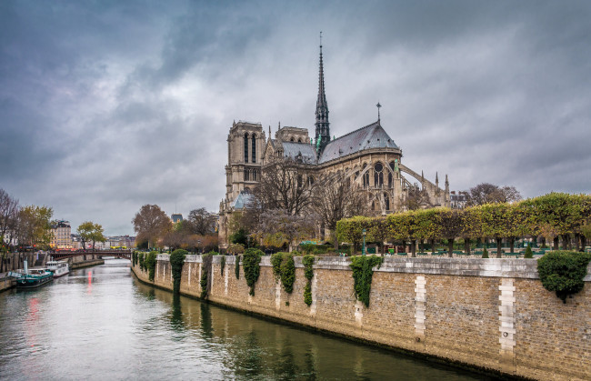 Обои картинки фото notre-dame de paris, города, париж , франция, простор