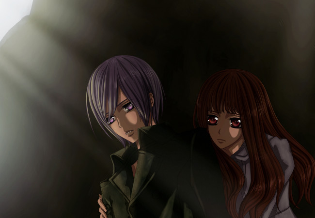 Обои картинки фото аниме, vampire knight, двое