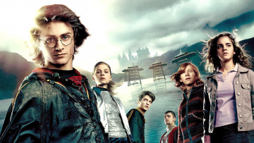 Картинка кино+фильмы harry+potter+&+the+goblet+of+fire рон уизли седрик диггори виктор крам флер гарри поттер соревнования гермиона грейнджер
