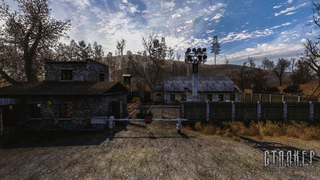 Обои картинки фото блок-пост на кордоне, видео игры,  shadow of chernobyl, тень, чернобыля, stalker, сталкер, кпп, казарма, кордон, блок-пост, на, кордоне