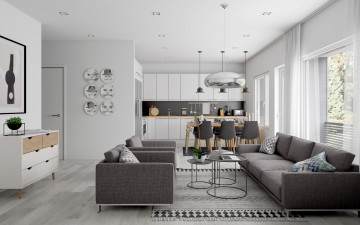 Картинка интерьер гостиная мягкий уголок