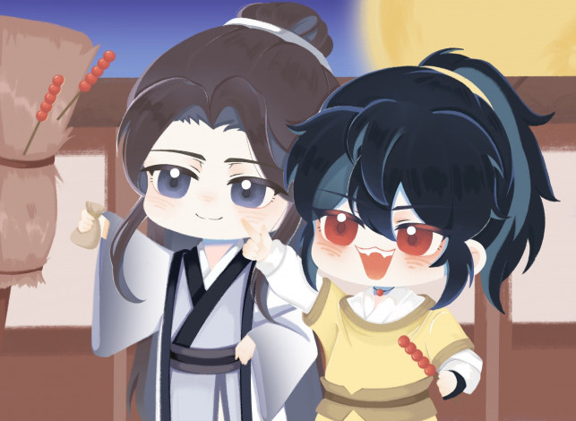 Обои картинки фото сюэ ян и сяо синчень, аниме, mo dao zu shi, the, untamed, неукротимый, повелитель, чэньцин, мосян, тунсю, mo, dao, zu, shi, магистр, дьявольского, культа