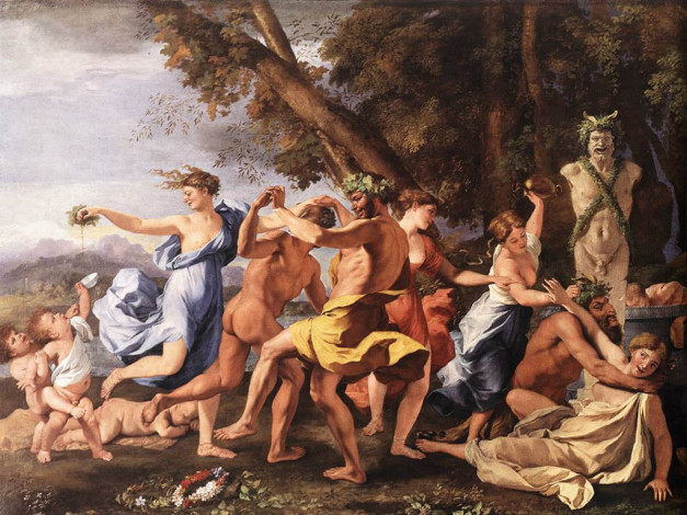 Обои картинки фото bacchanalia, рисованные, nicolas, poussin