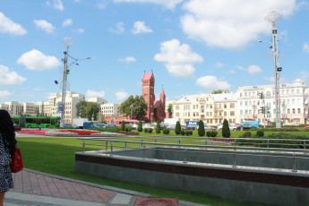 Картинка минск автор varvarra города беларусь костел клумбы цветы