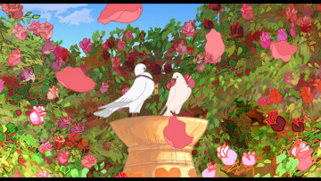 обоя добрыня, никитич, змей, горыныч, мультфильмы, голуби