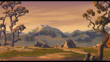 Картинка илья муромец соловей разбойник мультфильмы горы дерево