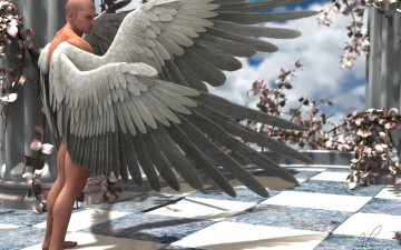 Картинка 3д графика angel ангел