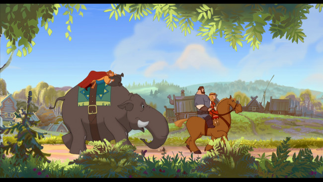 Обои картинки фото илья, муромец, соловей, разбойник, мультфильмы, слон