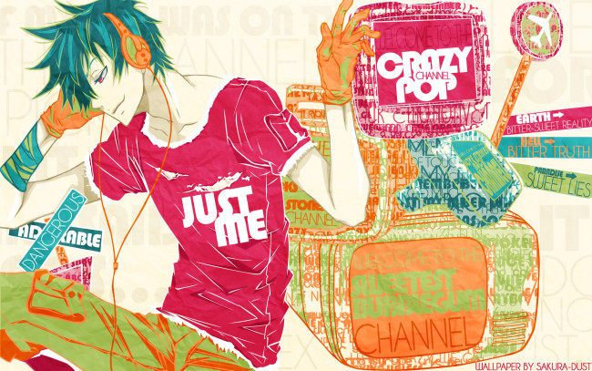 Обои картинки фото karneval, аниме, наушники, парень