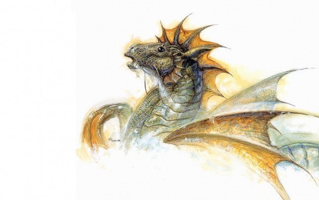 Обои картинки фото рисованные, животные, дракон