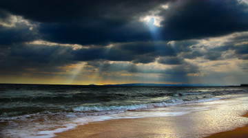 Картинка природа моря океаны вечер