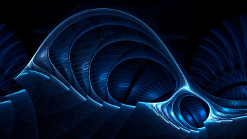 Картинка 3д графика fractal фракталы фон цвета линии темный изгибы узор