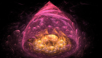 Картинка 3д графика fractal фракталы фон линии изгибы узор