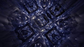 Картинка 3д графика fractal фракталы фон узор линии изгибы