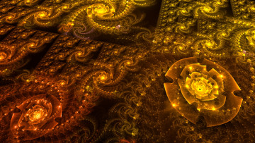 Картинка 3д графика fractal фракталы фон узор линии изгибы