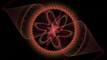 Картинка 3д графика fractal фракталы узор цвета изгибы линии фон