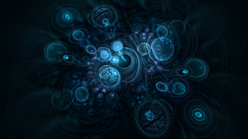 Картинка 3д графика fractal фракталы узор цвета изгибы линии фон