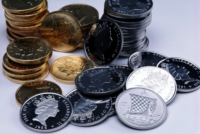 Обои картинки фото разное, золото, купюры, монеты, деньги