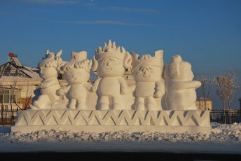 Картинка разное фигуры+из+песка +льда+и+снега снег фигуры