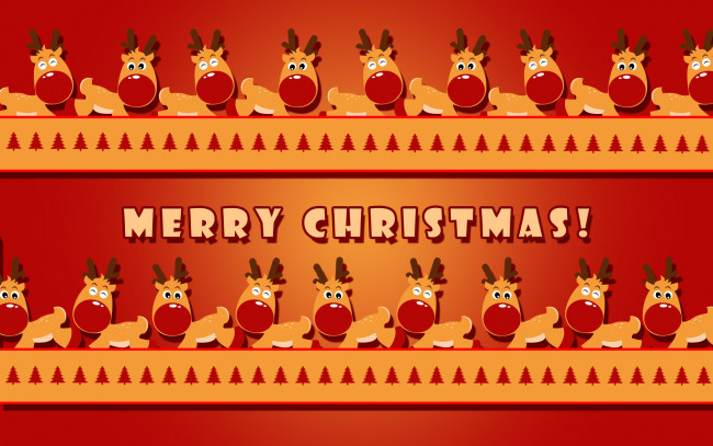 Обои картинки фото праздничные, векторная графика , новый год, олени