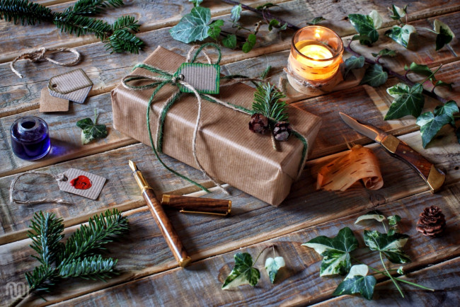 Обои картинки фото разное, - другое, подарок, ручка, сургуч