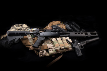 Картинка оружие ~~~ помповое пистолет экипировка ружьё глушитель