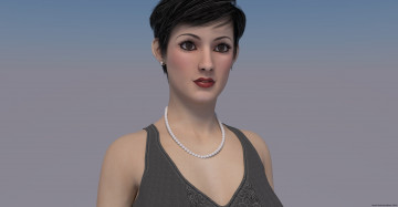 Картинка 3д+графика портрет+ portraits взгляд девушка фон