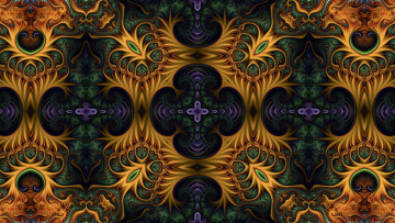 Картинка 3д+графика фракталы+ fractal узор фон цвета