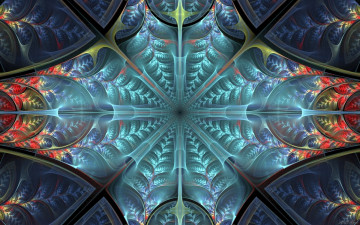 Картинка 3д+графика фракталы+ fractal узор фон цвета