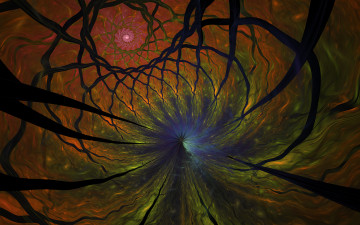 Картинка 3д+графика фракталы+ fractal узор фон цвета