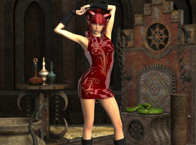 Обои картинки фото 3д графика, существа , creatures, кастаника, взгляд, фон