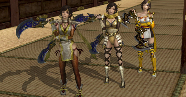 Обои картинки фото 3д графика, фантазия , fantasy, оружие, фон, взгляд, девушки