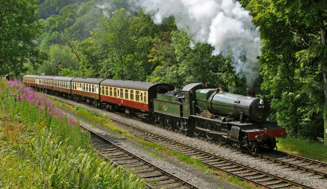 Обои картинки фото техника, паровозы, паровоз, железная, дорога