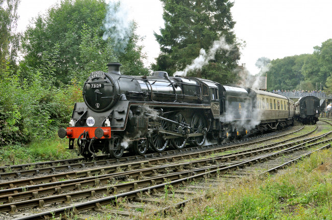 Обои картинки фото техника, паровозы, паровоз, дорога, железная