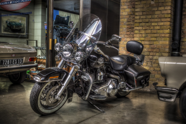 Обои картинки фото harlay davidson roadking, мотоциклы, harley-davidson, байк