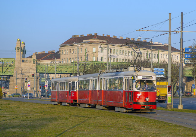 Обои картинки фото техника, трамваи, трамвай, город, рельсы