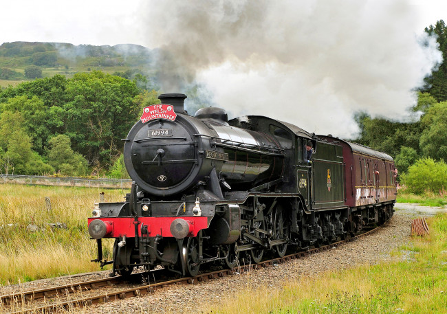 Обои картинки фото техника, паровозы, паровоз, дорога, железная