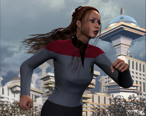 Картинка 3д+графика люди+ people фон взгляд девушка