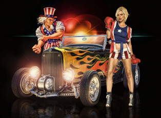 Картинка автомобили 3d+car&girl авто девица