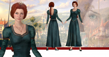 Картинка 3д+графика люди+ people фон девушка взгляд