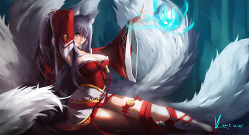 Картинка видео+игры league+of+legends девушка арт vafar7 ahri league of legends