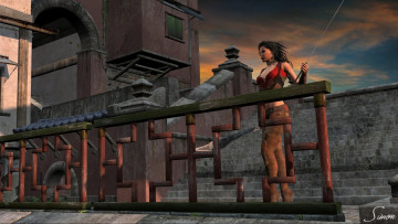 Картинка 3д+графика люди+ people фон взгляд девушка