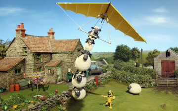 обоя мультфильмы, shaun the sheep movie, shaun, the, sheep