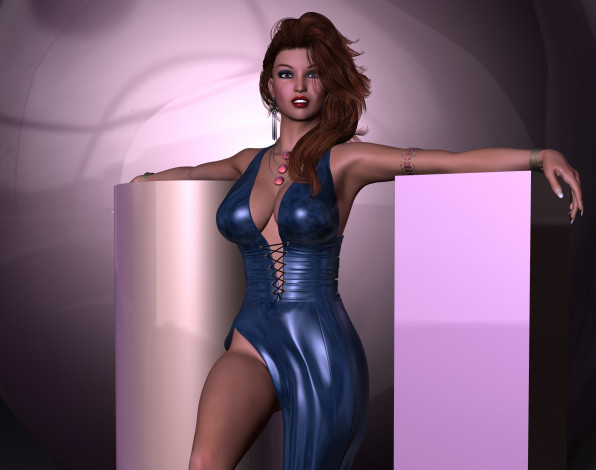 Обои картинки фото 3д графика, люди , people, фон, взгляд, девушка