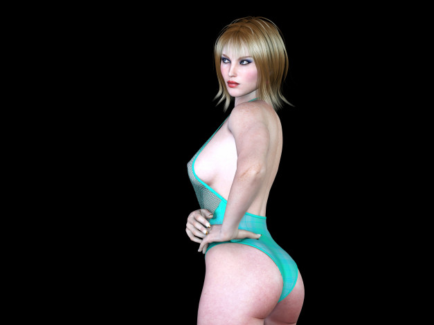 Обои картинки фото 3д графика, люди , people, фон, взгляд, девушка