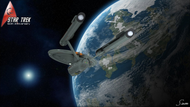 Обои картинки фото видео игры, star trek online, планета, вселенная, полет, космический, корабль