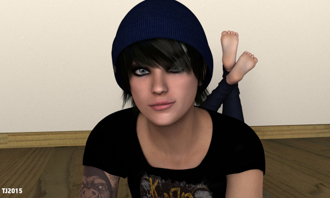 Обои картинки фото 3д графика, люди , people, фон, взгляд, девушка