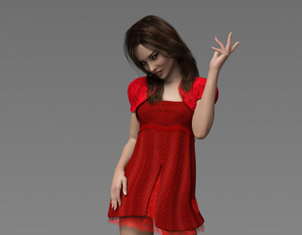 Обои картинки фото 3д графика, люди , people, фон, взгляд, девушка