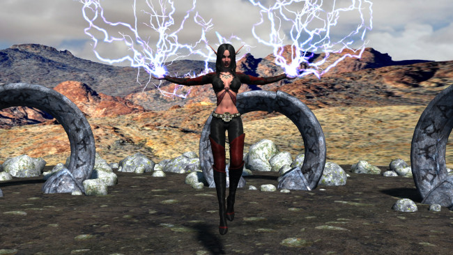 Обои картинки фото 3д графика, существа , creatures, фон, взгляд, девушка